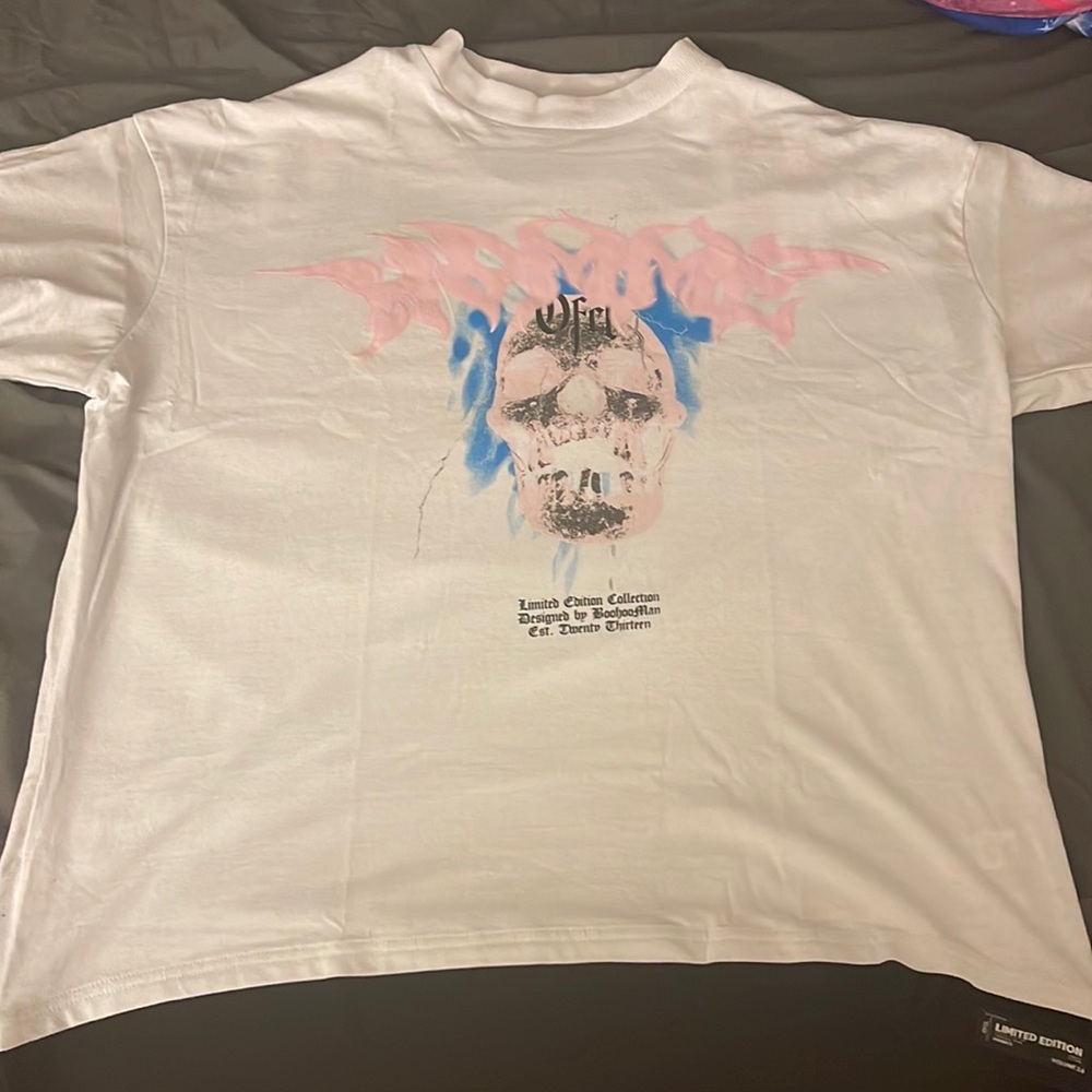 Oversized fit faux undershirt shirt
